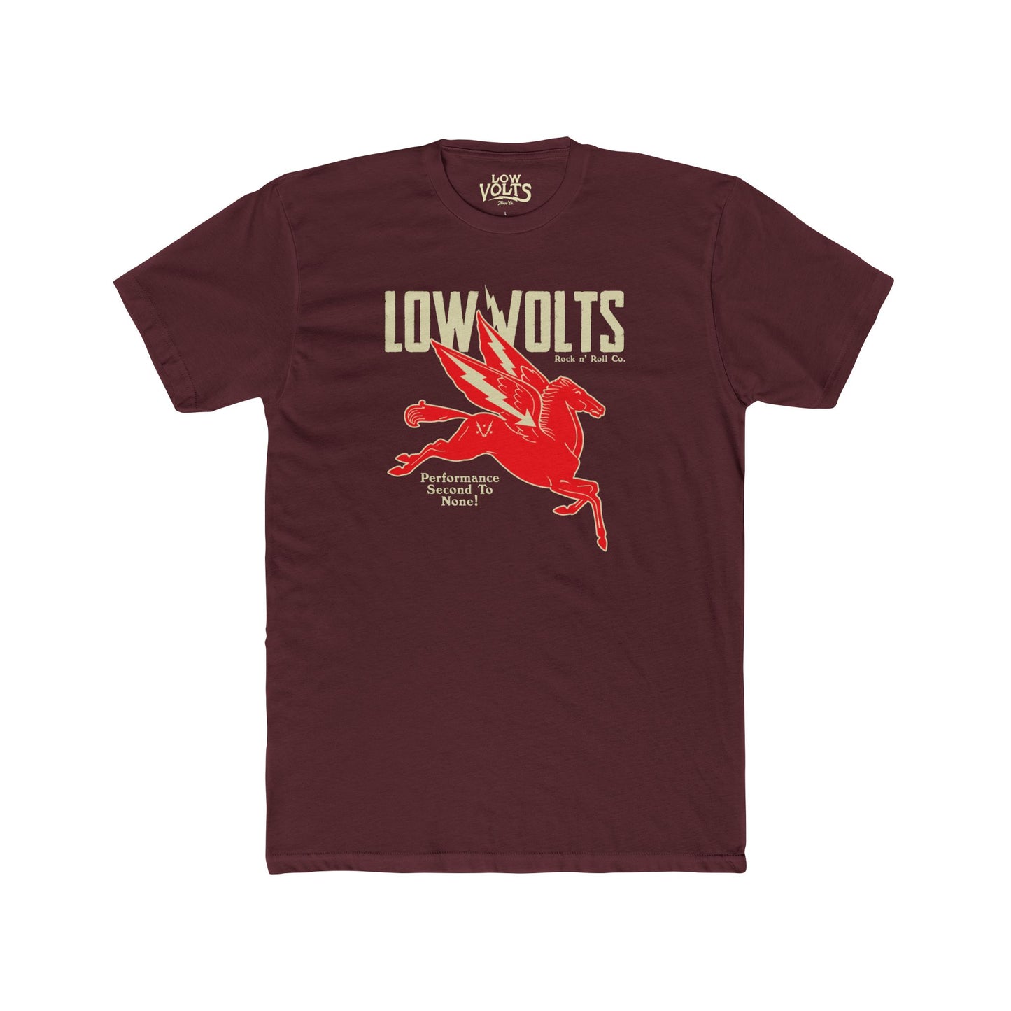 Low Volts ' Pegasus' Unisex Cotton Crew Tee