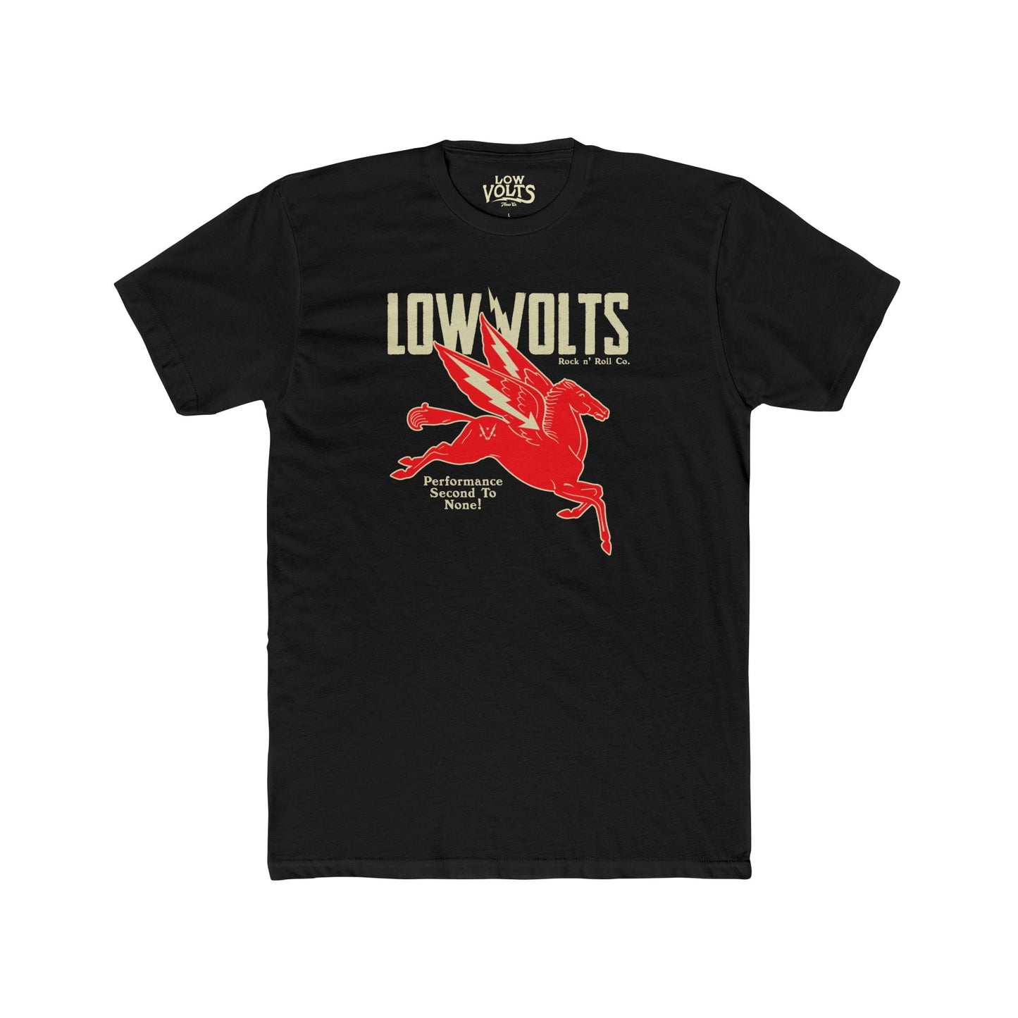 Low Volts ' Pegasus' Unisex Cotton Crew Tee