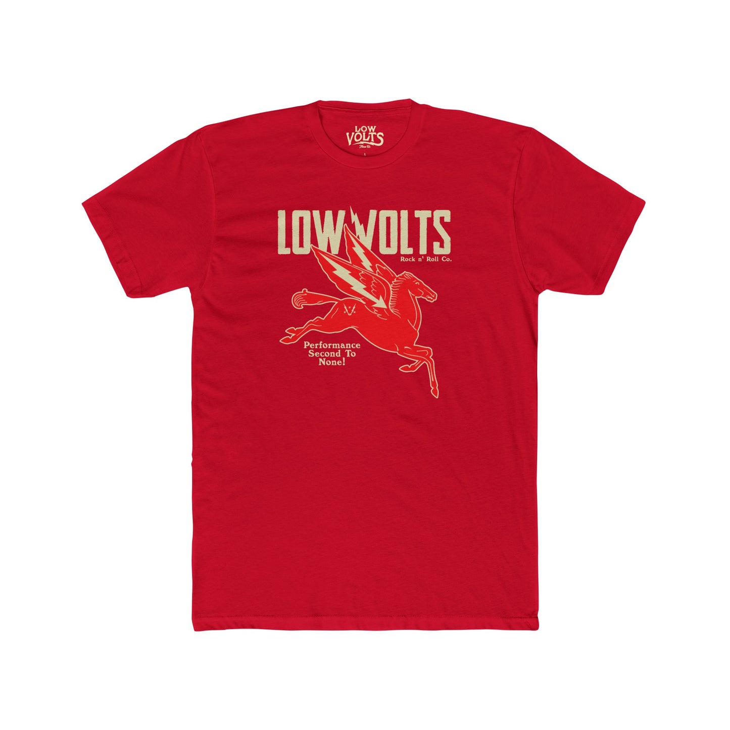 Low Volts ' Pegasus' Unisex Cotton Crew Tee